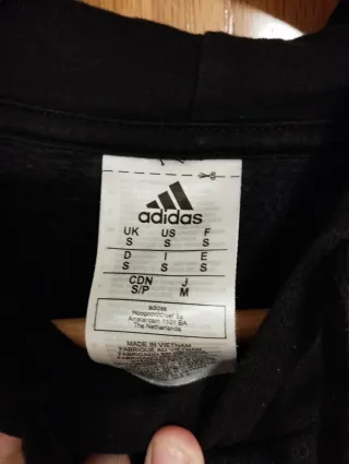 Sudadera Adidas Negra Logo Blanco