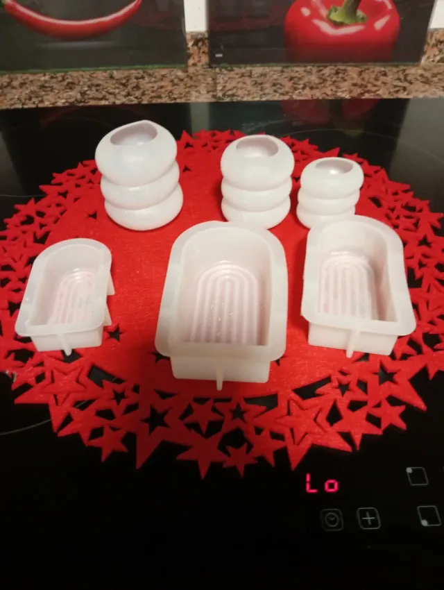 Lote 6 Moldes Silicona Velas