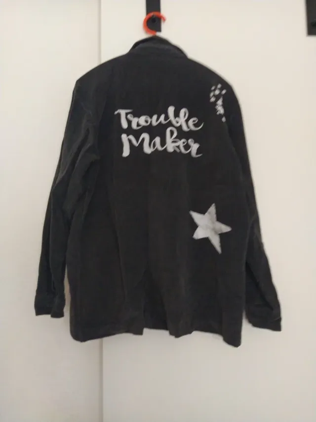 Camisa pana mujer negra con adornos