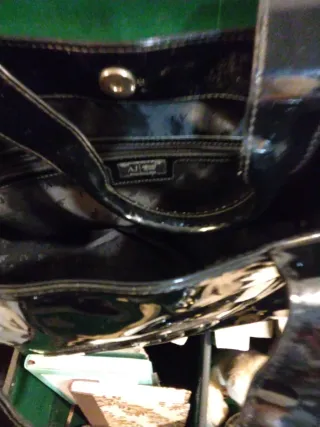 Bolso Armani Negro Charol