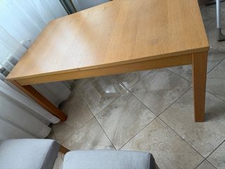 Mesa comedor roble extensible