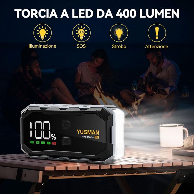 YUSMAN Arrancador de Coches 12V