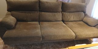 Sofá 4.5 plazas marrón chocolate