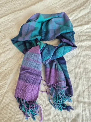 Sciarpa Lancome Viola e Turchese