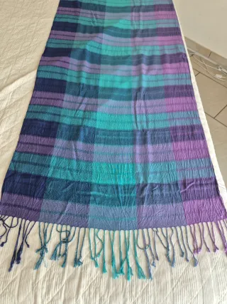 Sciarpa Lancome Viola e Turchese