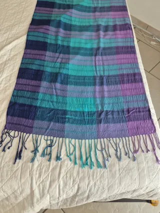 Sciarpa Lancome Viola e Turchese