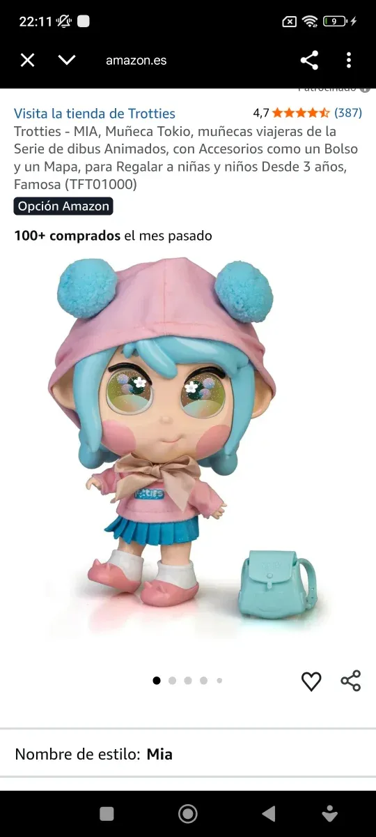 Muñeca Trotties Mia Tokio Famosa