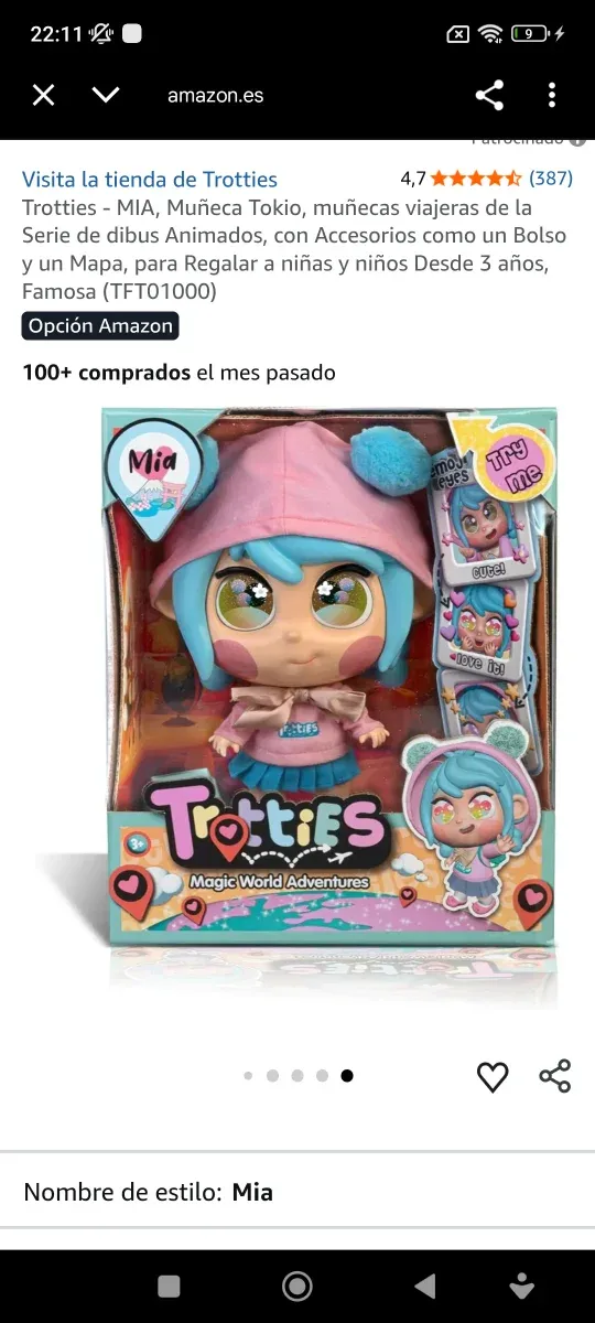 Muñeca Trotties Mia Tokio Famosa