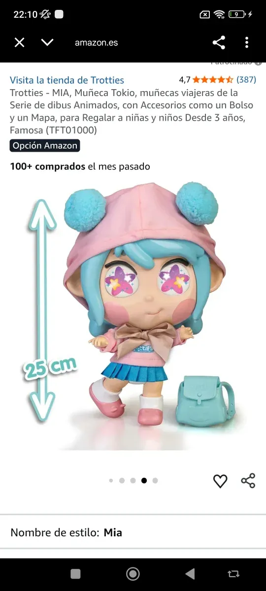 Muñeca Trotties Mia Tokio Famosa