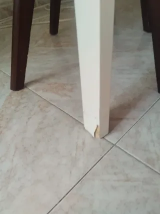 Mesa comedor extensible Ekedalen blanca 120 / 160