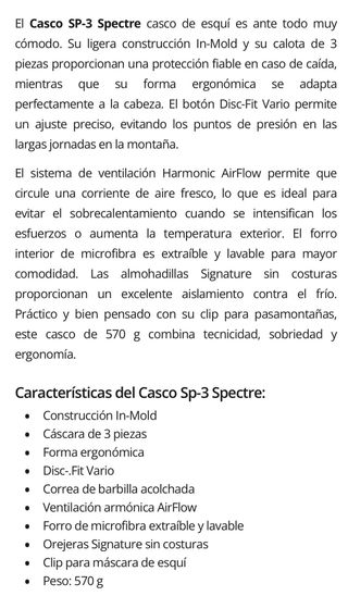 Casco Esquí Casco SP-3 Spectre