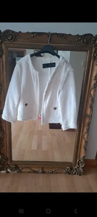 Chaqueta Zara Blanca Talla XL