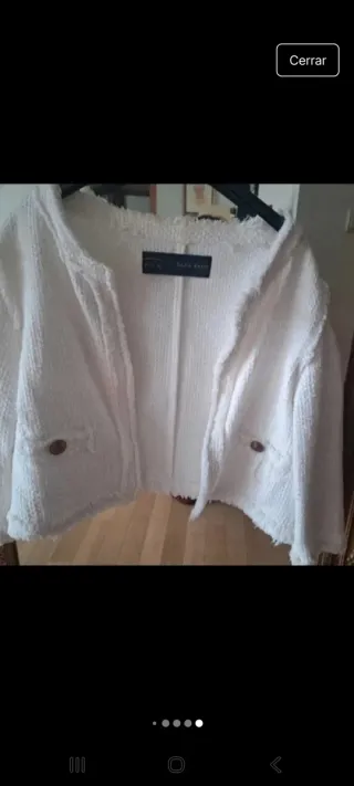 Chaqueta Zara Blanca Talla XL