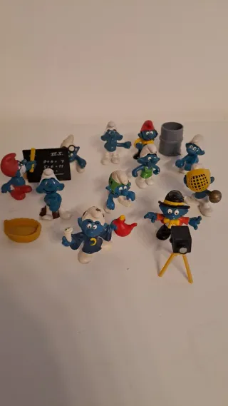 Set 11 Puffi Smurf Collezione Fine Anni '80