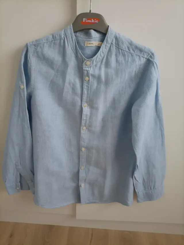 Camisa niño azul a rayas