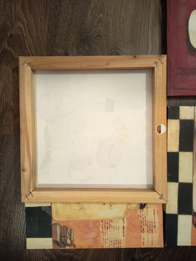 Set di 6 quadri per cucina in tela con motivi culinari