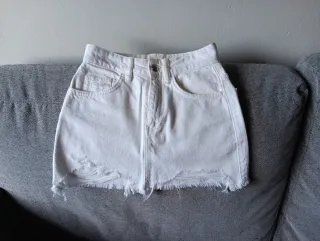 Falda vaquera blanca