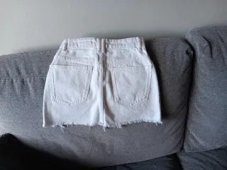 Falda vaquera blanca