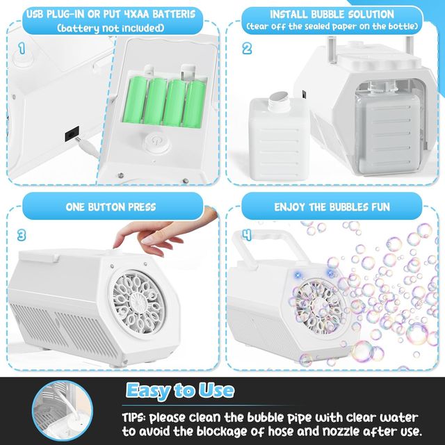 Máquina de burbujas portátil