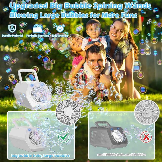 Máquina de burbujas portátil
