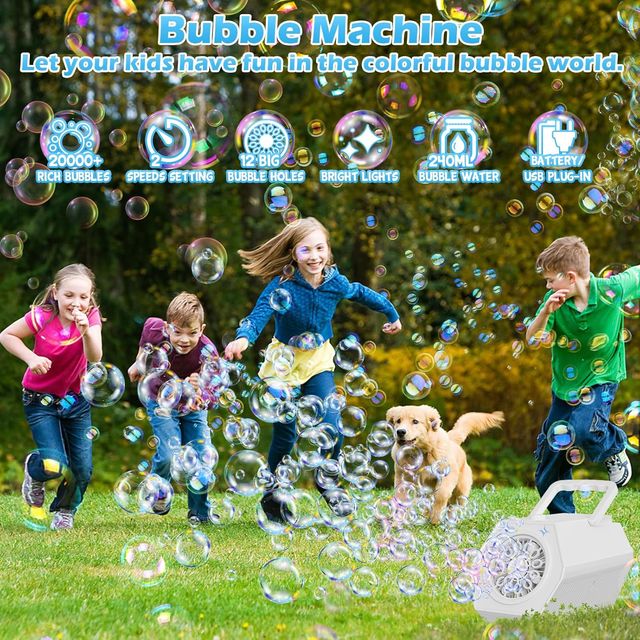 Máquina de burbujas portátil