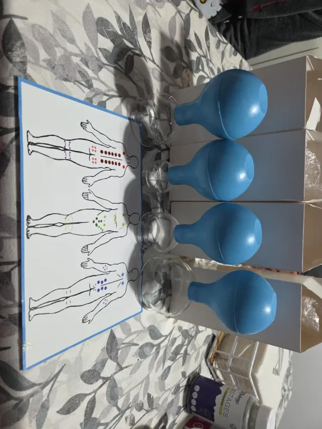 4 Copas de masaje corporal