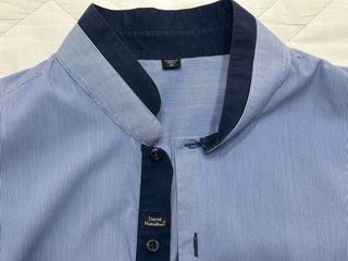Camisa italiana David Hamilton azul
