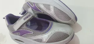 Zapatillas Fitness Talla 36 Morado/Plata