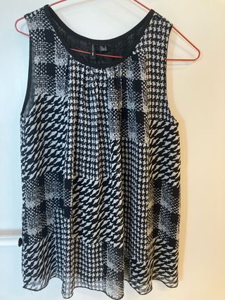 Blusa Mango Gasa Estampada