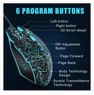 Ratón Gaming Vguard RGB Cableado