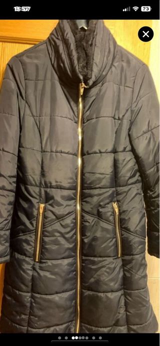 Regalo bolso comprando abrigo largo acolchado M