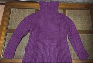 Jersey lana cuello vuelto morado Easy Wear