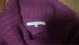 Jersey lana cuello vuelto morado Easy Wear