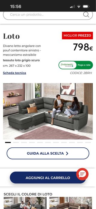 Divano angolare grigio Mondo Convenienza