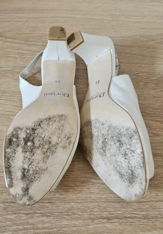 Zapatos Doriani tacón blanco pedrería