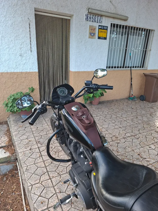 Corbata cuero Harley Davidson, CUSTOM.