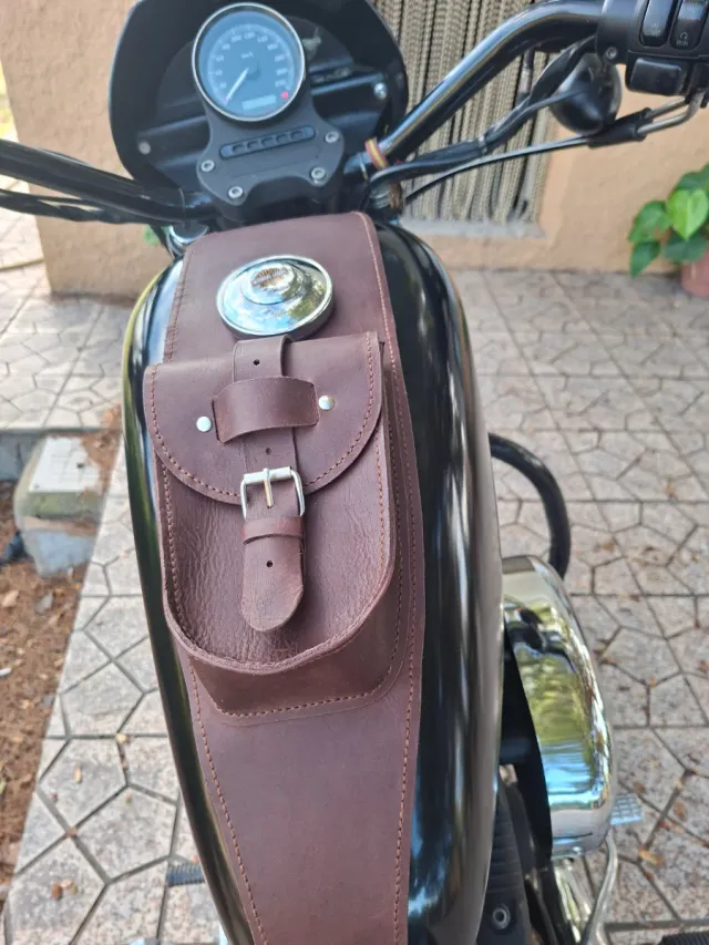 Corbata cuero Harley Davidson, CUSTOM.