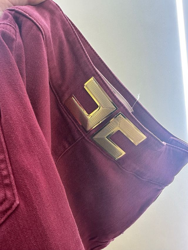 Pantaloni Elisabetta Franchi con fibbia oro