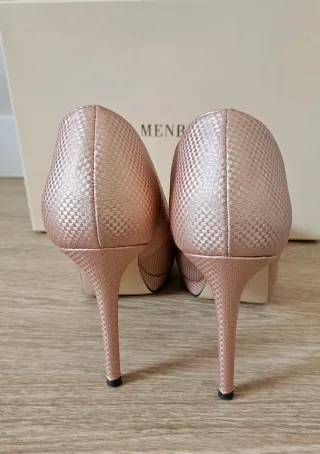 Zapatos tacón rosa palo MENBUR 10cm