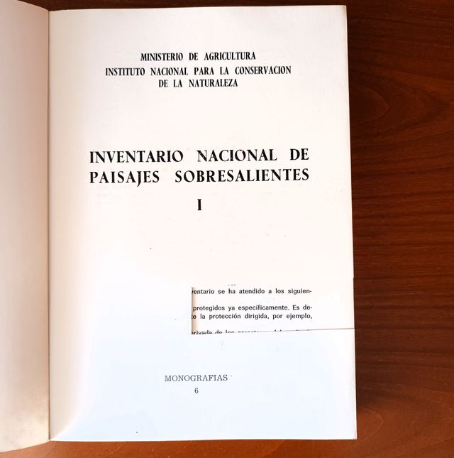 ICONA: Inventario Paisajes Sobresalientes I y II