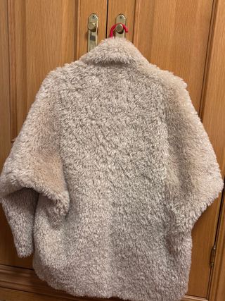 Abrigo Bimba y Lola Pelo Beige Mujer