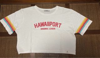 Camiseta Pull & Bear Hawaiiport Blanca Talla M