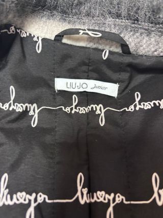 Abrigo Liu Jo Rayas Mujer Gris Blanco