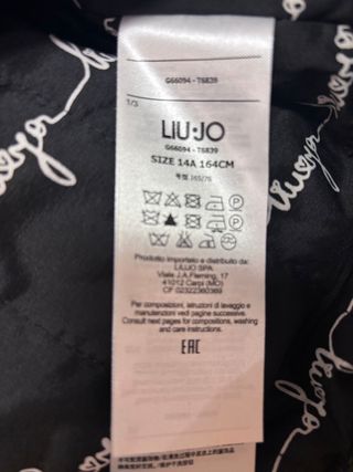 Abrigo Liu Jo Rayas Mujer Gris Blanco