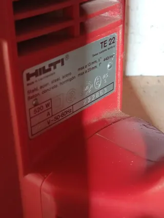 Taladro Hilti TE22 + Brocas