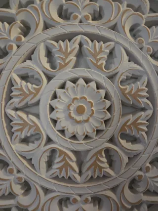 Decorazione murale mandala in legno 40 x 40 cm