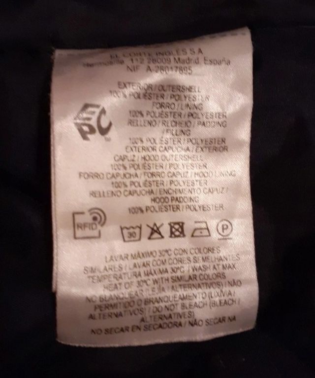 Chaquetón largo forrado invierno hombre