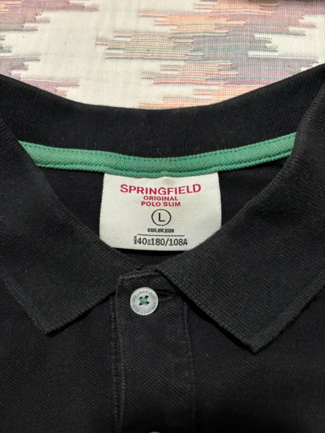 Polo Springfield Negro Talla M- L