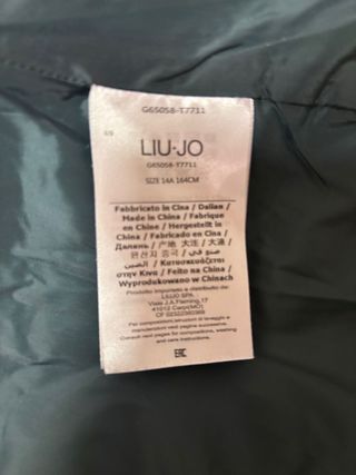Abrigo Liu Jo Negro Mujer Talla 14A