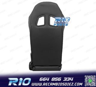 ASIENTO BAQUET UNIVERSAL LOOK SPARCO CUERO NEGRO